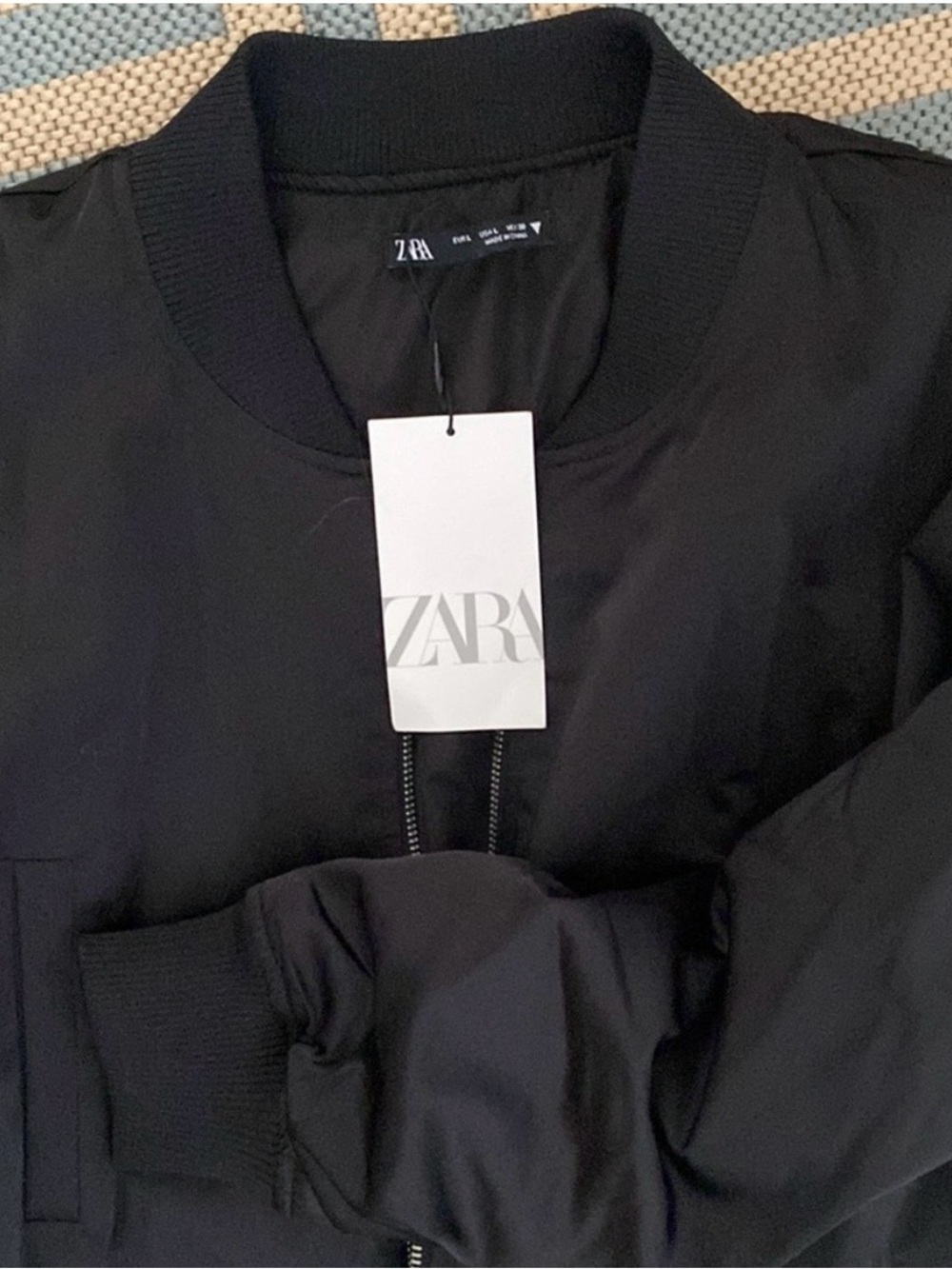 ZARA Black Bomber Jacket Dress - Picture 11 of 11